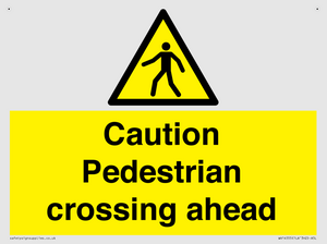Caution Pedestrian crossing ahead